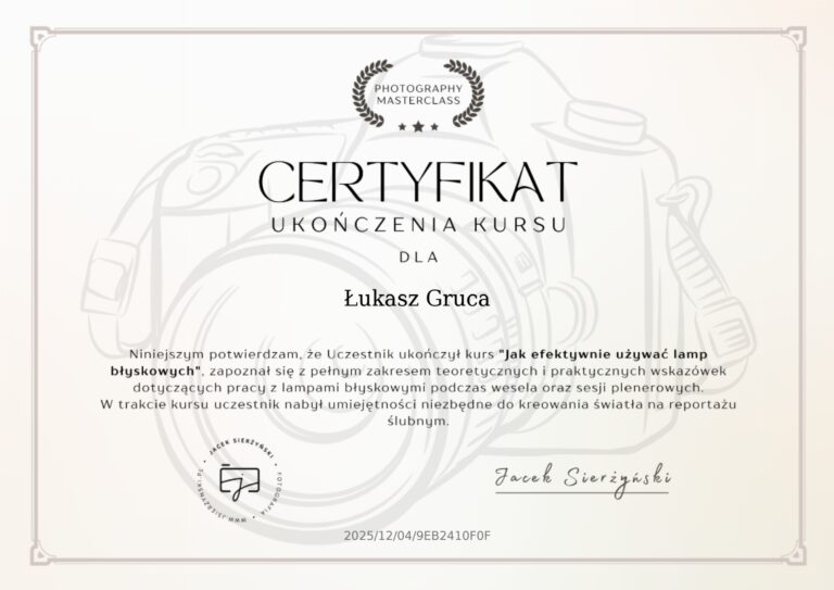 Certyfikat szkolenia